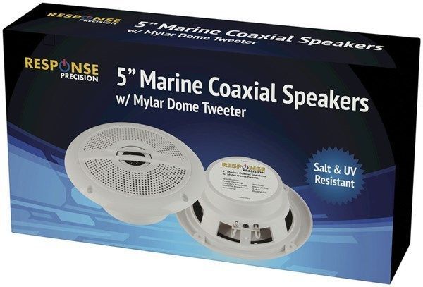 Response 5-inch Marine Coaxial Speaker High Salt UV Resistance 30mm Dome Tweeter