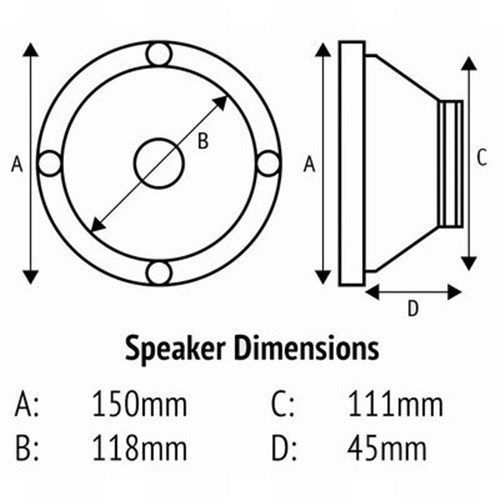 Response 5-inch Marine Coaxial Speaker High Salt UV Resistance 30mm Dome Tweeter