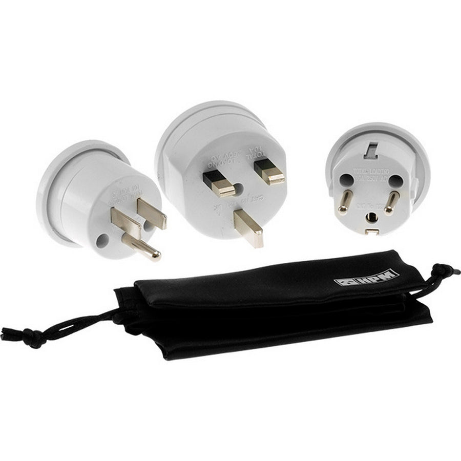 HPM World Travel Pack 2 x USB Charger 4.2A & USA EU UK Travel Adaptor