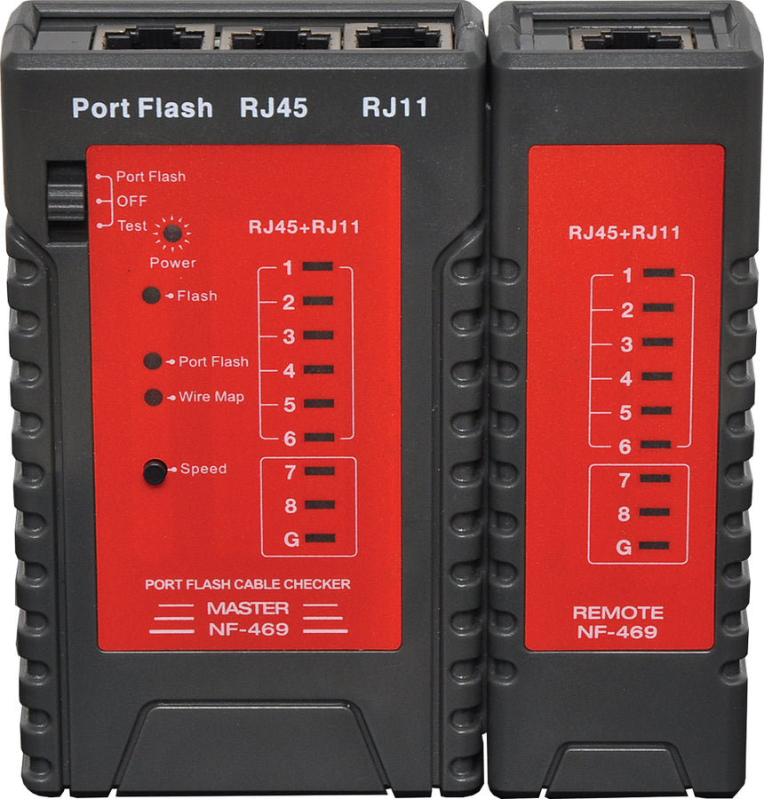 Cable Tester For Networks With Port Flash