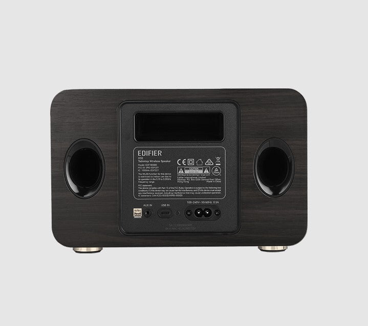 Edifier D32 60W Smart Tabletop Bluethooth Wireless Wifi Speaker Walnut Black