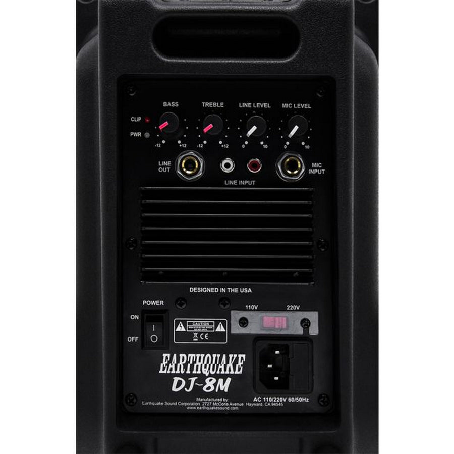 EARTHQUAKETE 8inch 2 Way DJ Monitor Built in 480 Watts Amplifier