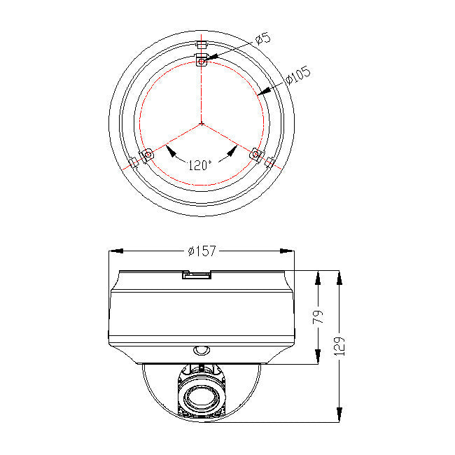 DOSS IP 8MP IR30M IP66 Vandalproof Dome IP Camera Moto 2.7-13.5mm Lens