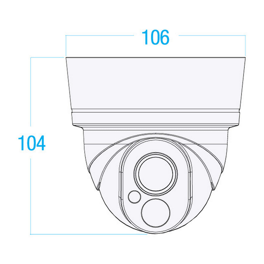 DOSS Dome Mini 15M IR IP Camera 3.6Mm Lens IP65 POE 1080P