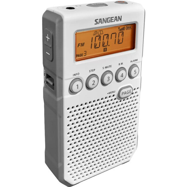 SANGEAN DT-800 FM-RDS AM Handheld Receiver Pocket Radio Built-in Speaker White