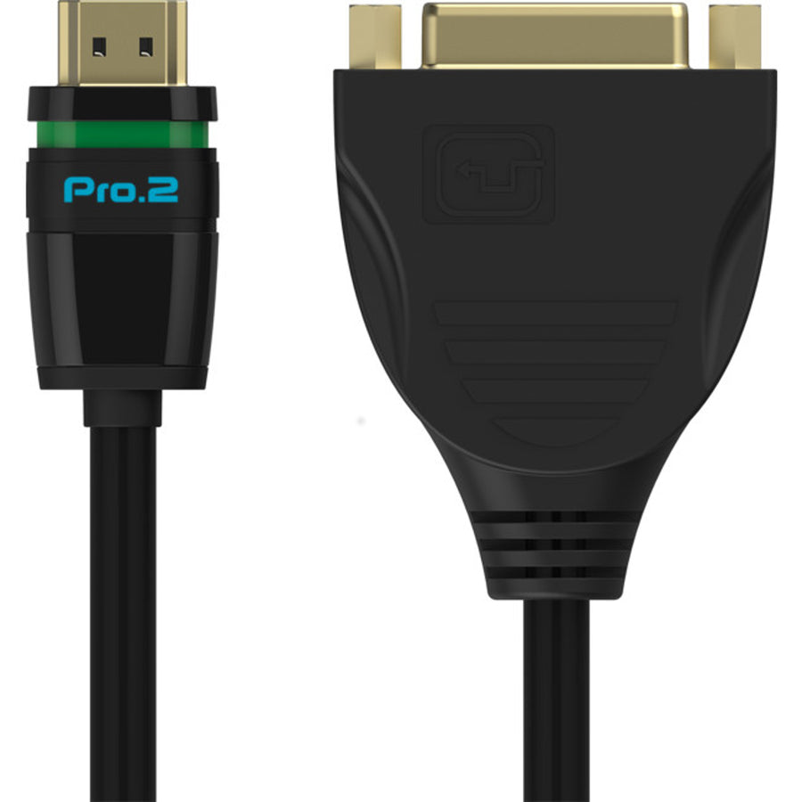 Pro.2 Easylock HDMI Plug to DVI Socket Locking Cable 0.5m Black