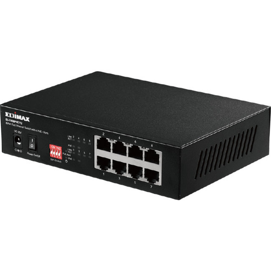 EDIMAX 8 Port POE Switch with Dip 4 X POE Ports 200m Range