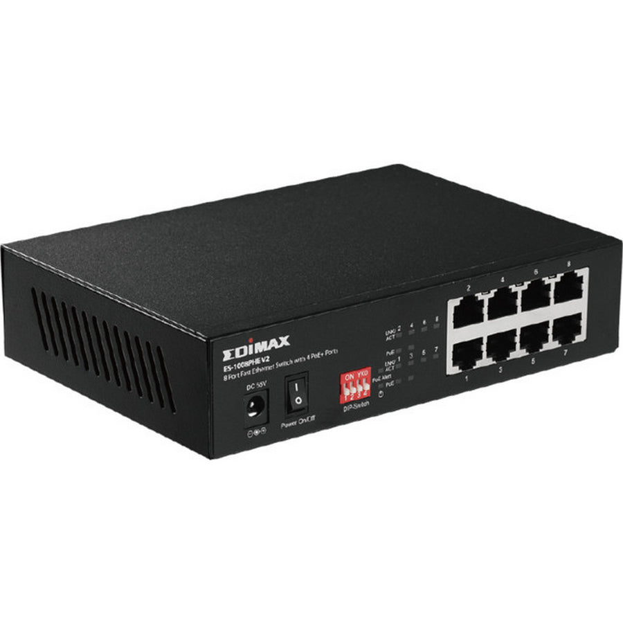 EDIMAX 8 Port POE Switch with Dip 4 X POE Ports 200m Range