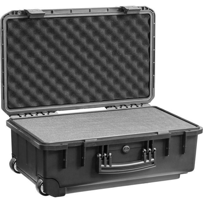 DOSS ABS Plastic Waterproof Trolley Storage Case with Wheels 559X360X229mm Black