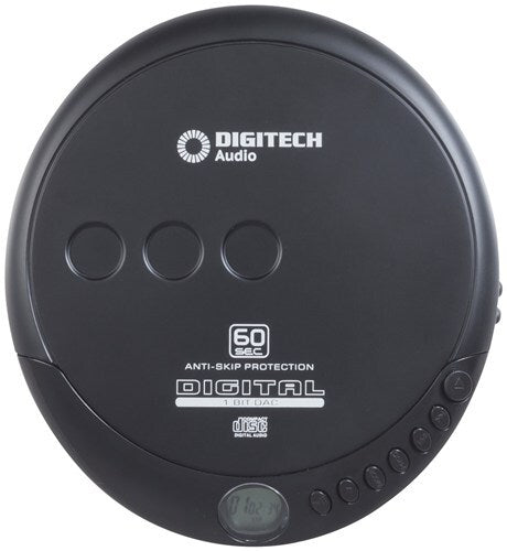 Digitech Portable CD Player with 60 sec Anti-Shock Protection  Includes Earphones