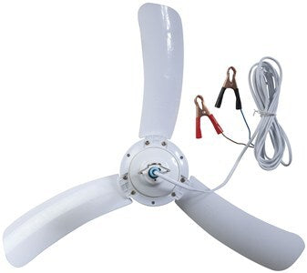 Rovin 10W 12VDC Portable with Clips Battery Clamp Connection Ceiling Fan