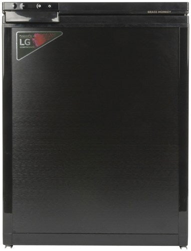 Brass Monkey 65L Caravan Fridge with Freezer Zone Metal door with stand camping