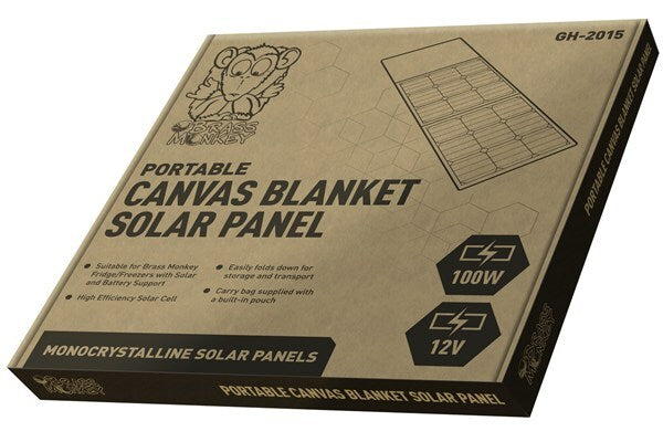 Brass Monkey 100W Canvas Blanket Solar Panel suit for Fridge Freezer