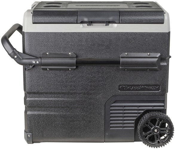 Brass Monkey 55L Portable Dual Zone Fridge and Freezer plus Handles Wheels