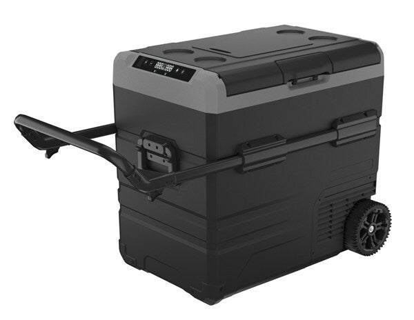 Brass Monkey 55L Portable Dual Zone Fridge and Freezer plus Handles Wheels
