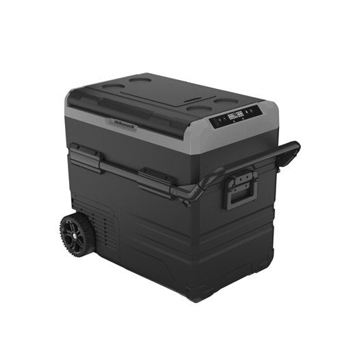 Brass Monkey 55L Portable Dual Zone Fridge and Freezer plus Handles Wheels