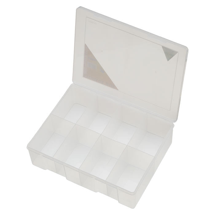 Fischer Fully Transparent 8 Compartment 350x270x100mm Large Parts Storage Case