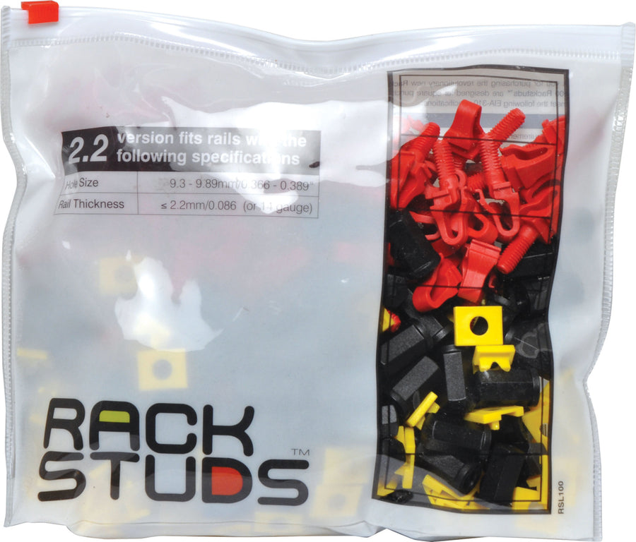 Red 2.2mm Rackstuds Pk100 Rack hardware