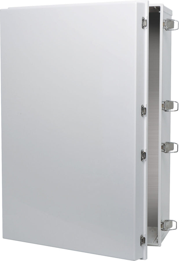 400x220x600mm IP66 UV ABS Hinged Door Wall Cabinet Includes Internal Baseplate