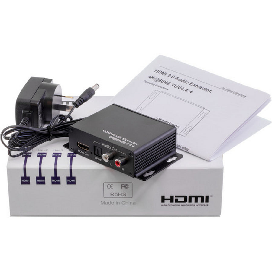 Pro2 HA02 HDMI 4K Audio to RCA Stereo & SPDIF Dobly Digital Audio Extractor