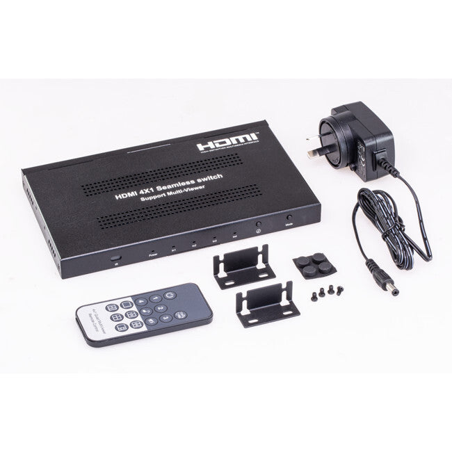 Pro.2 HD41QMV2  4Way HDMI Quad Multi Viewer 4In 1Out with IR Remote Control