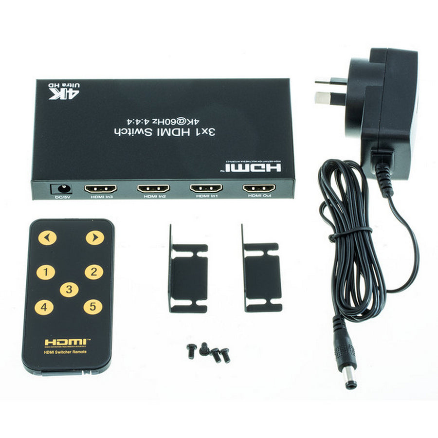 Pro.2 HDMI3S18G 3Way 3 In 1Out 18Gbps HDMI Switcher with Remote