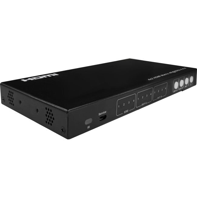 Pro.2 HDMI 18Gbps 4x2 Matrix Switcher ARC SPDIF Out Analog Audio 2.0 Extractor