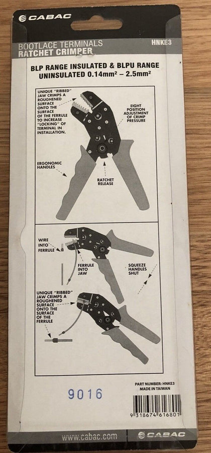 Cabac 0.14-2.5mm2 Adjustable Ultra Small Boot Lace Pin ferrules Crimper