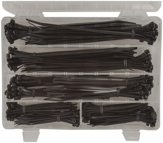 Cable Tie Box Popular Sizes 400 pieces 2-3 different sizes and black colour
