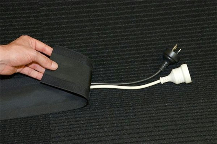 Secure Cord Carpet Cable Cover Roll Black 5m use on any nylon based carpet