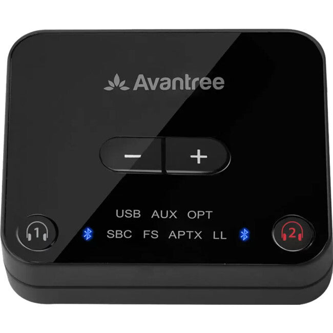 Avantree HT41899 Bluetooth Dual Wireless Headphones Transmitter & Stand for TV