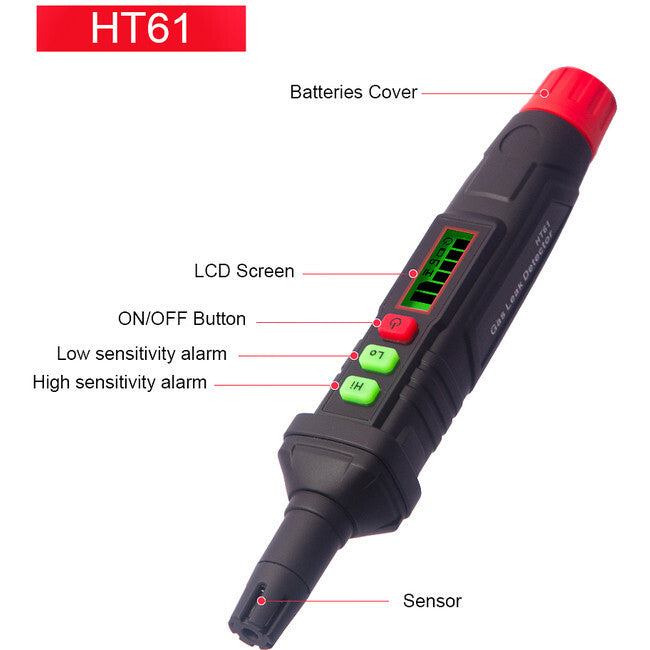 DOSS HT61 Pen Style Dual Mode Gas Leakage Detector with Audible & Visual Alaram