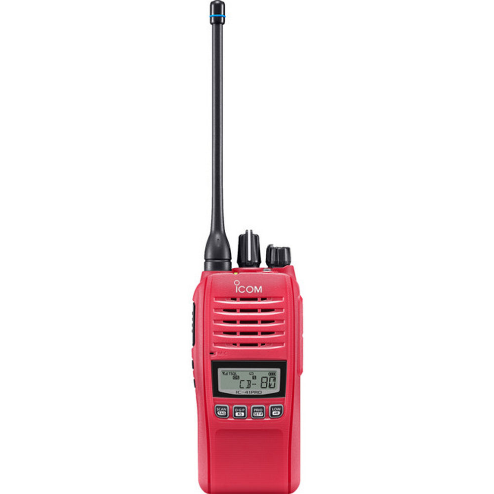 ICOM IC41PRO-RED 5Watt 80 Channel IP67 UHF Special Edition Hand Held R ...