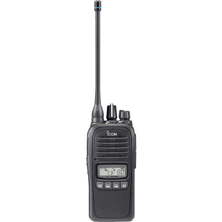 ICOM IC41PRO 5Watt 80 Channel IP67 UHF Hand Held Radio Built-in CTCSS DCS Black