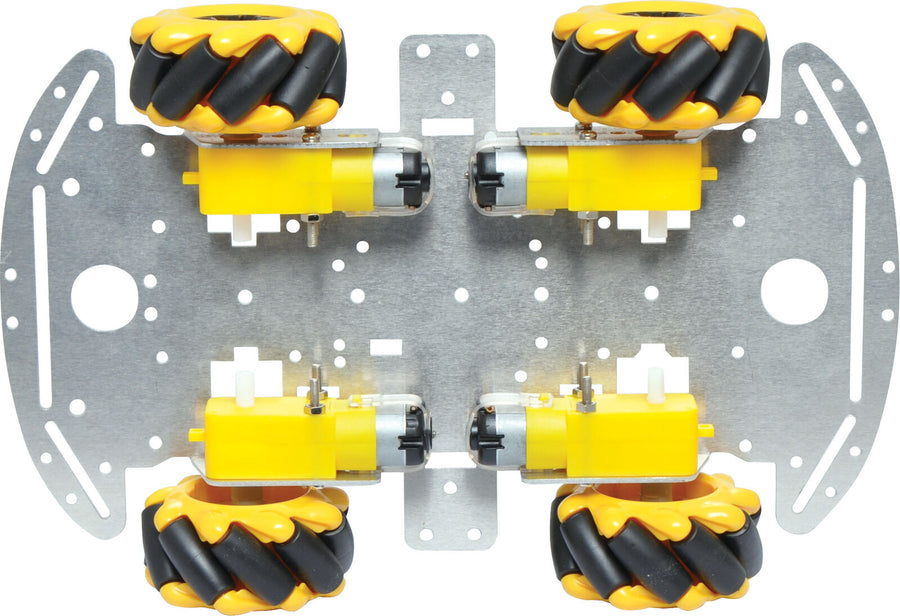 Aluminium Chassis Mecanum Wheel Robotics Base Kit for Omnidirectional Movement