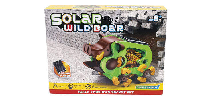 Solar Powered Wild Boar Kit ideal for science fair after-school or summer workshop project