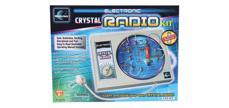 Maxitronix No soldering & No Tools Required Crystal Educational Radio Kit