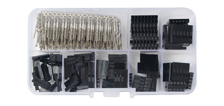 Header Connector Housing Kit 310pc 2.54mm Male & Female Crimp Pins