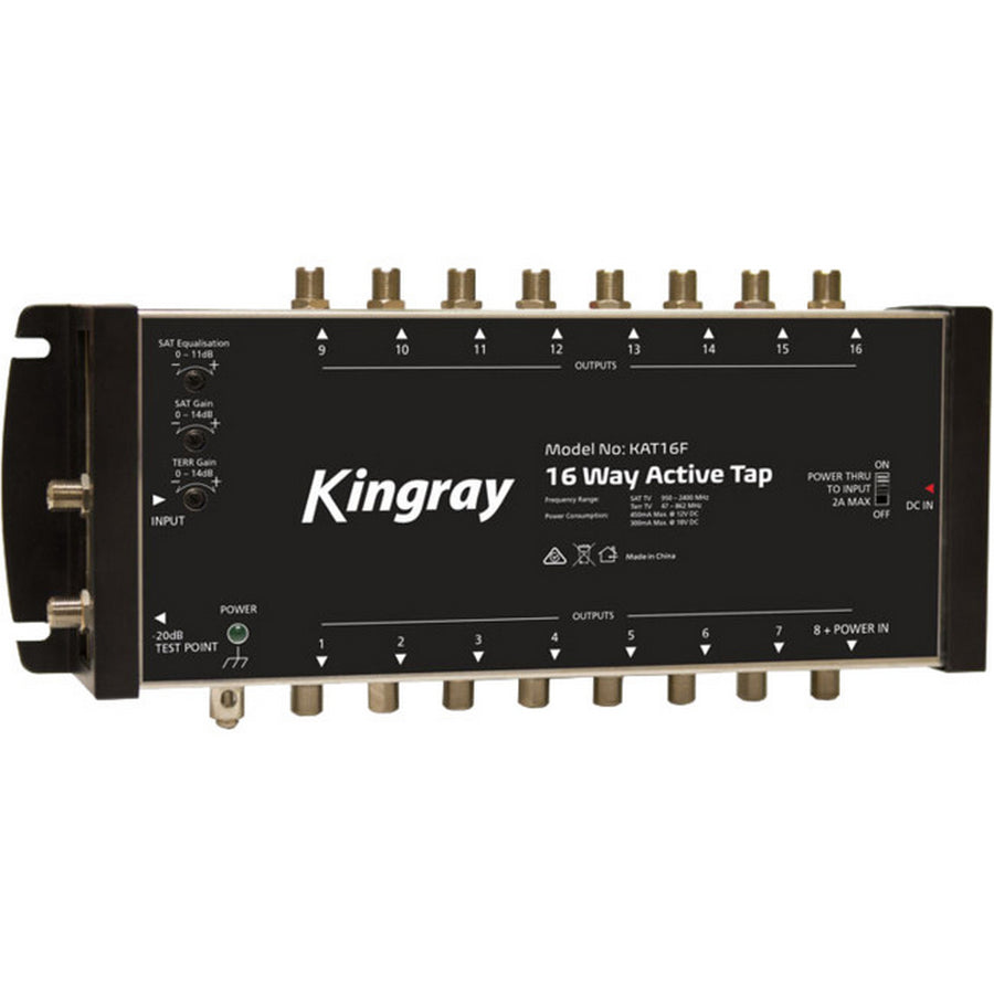 Kingray KAT16F 16 Port Satellite Signal Distribution Active Tap 47-2400 MHz