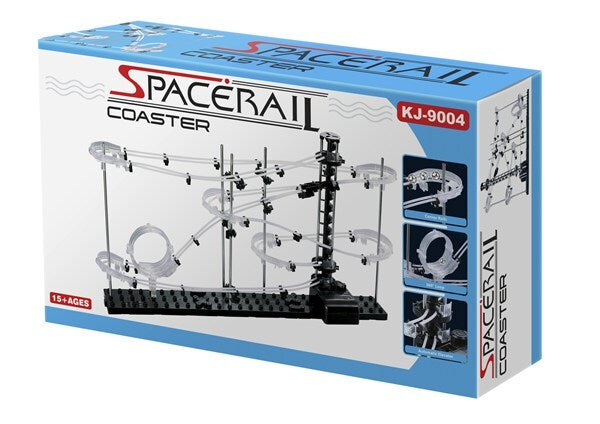 Mini Space Rail Coaster Kit 170 Pieces Spiral Elevator Lifts the Marbles