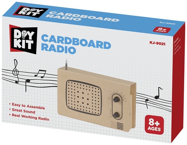 Cardboard Radio educational Construction Kit  Versatile components can be used for other projects