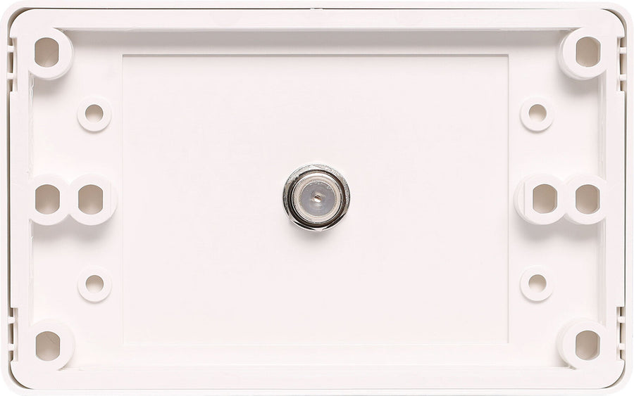 Dynalink F Type Antenna Aerial Single Outlet Wallplate with Two Facia Clip