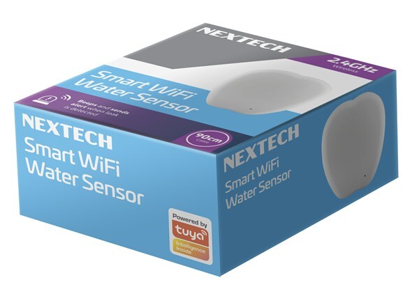 Nextech Smart WiFi Water Sensor Smart Life Compatible 2.4GHz Wi-Fi Audible Alarm