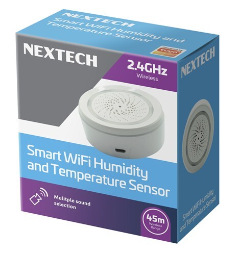 Nextech Smart WiFi Temp and Humidity Sensor/Alarm Smart Life Compatible