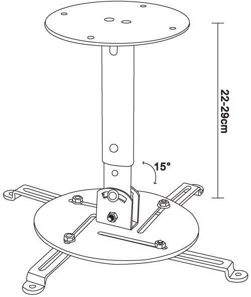 DOSS LCDPB1B Ceiling projector Mount Bracket Max 15Kg