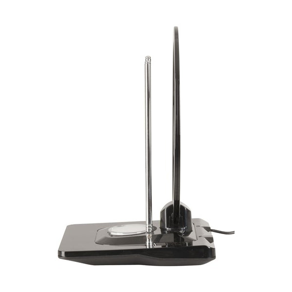 Digitech Adjustable Slim Digital TV Indoor Rabbit Ears Antenna with Amplifier