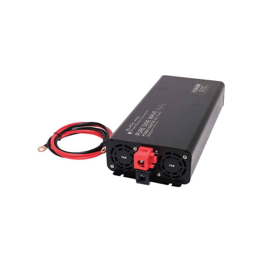 Powerhouse Black Max 1500W 12V DC To AC Pure Sine Wave Power Inverter