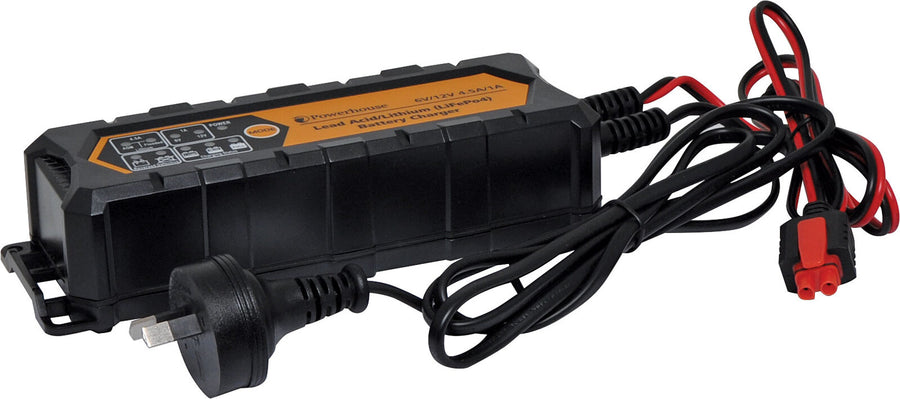 Powerhouse 6V-12V 4.5A-1A Automotive Lithium Battery Charger Short Circuit