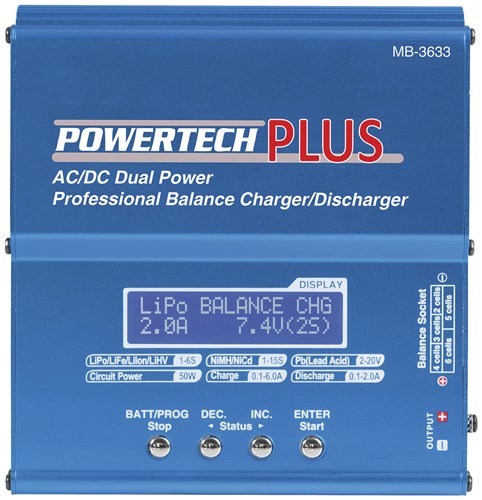 Powertech plus AC DC Dual power Lipo Pb NiMh NiCad Balance Charger Discharger