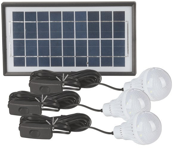 Powertech 7W 6V 4.5Ah SLA Monocrystalline Solar Recharge LED Light Kit